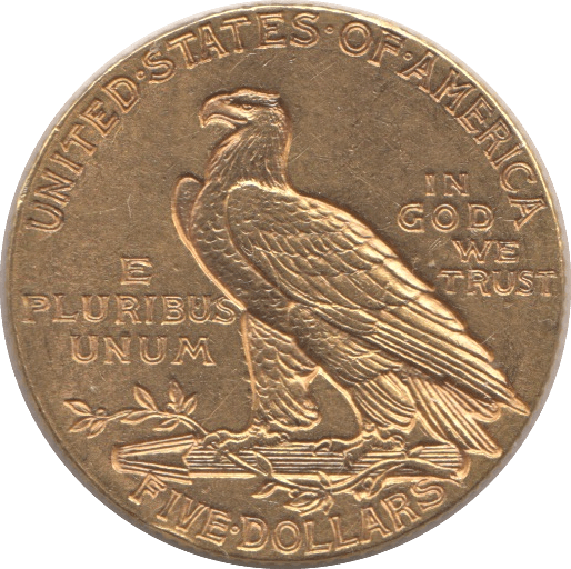 1915 GOLD FIVE DOLLARS USA - Gold World Coins - Cambridgeshire Coins