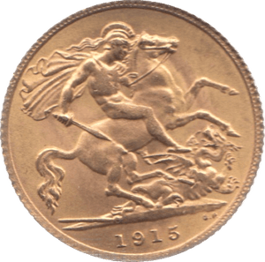 1915 GOLD HALF SOVEREIGN 2 ( AUNC ) - Half Sovereign - Cambridgeshire Coins