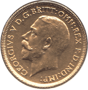 1915 GOLD HALF SOVEREIGN ( UNC ) - Half Sovereign - Cambridgeshire Coins