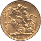 1915 GOLD SOVEREIGN ( AUNC ) I - Sovereign - Cambridgeshire Coins