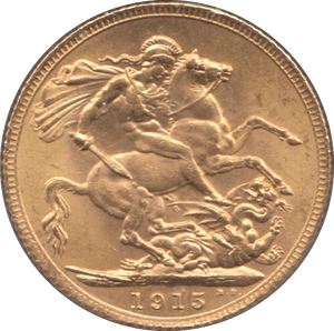 1915 GOLD SOVEREIGN ( UNC ) 1 - Sovereign - Cambridgeshire Coins