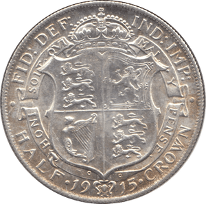 1915 HALFCROWN ( AUNC ) 4 - Halfcrown - Cambridgeshire Coins