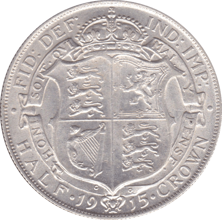 1915 HALFCROWN ( AUNC ) - Halfcrown - Cambridgeshire Coins