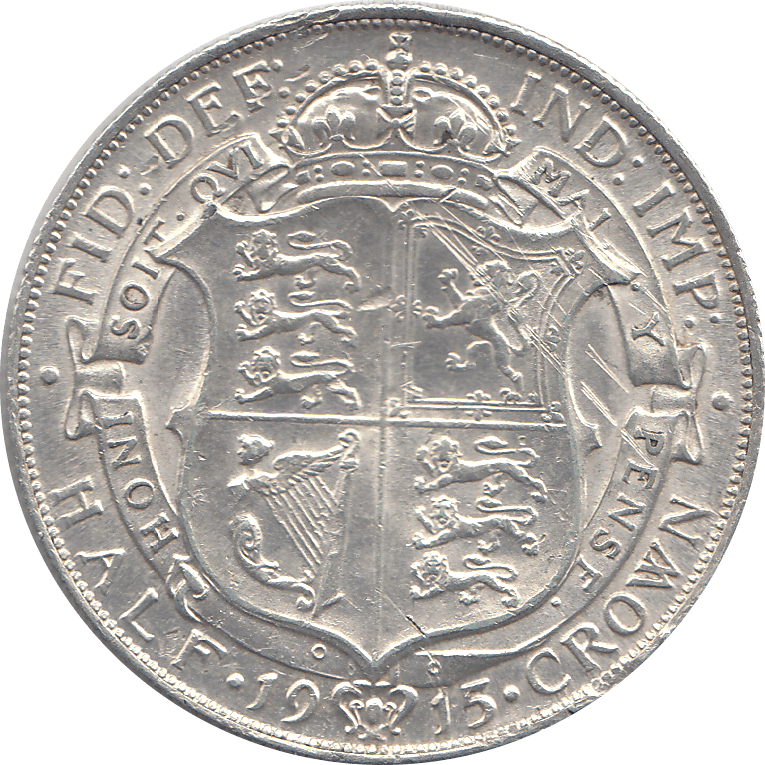 1915 HALFCROWN ( EF ) 6 - Halfcrown - Cambridgeshire Coins