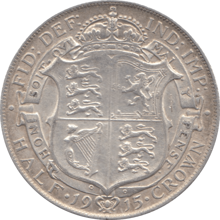 1915 HALFCROWN ( EF ) 6 - Halfcrown - Cambridgeshire Coins