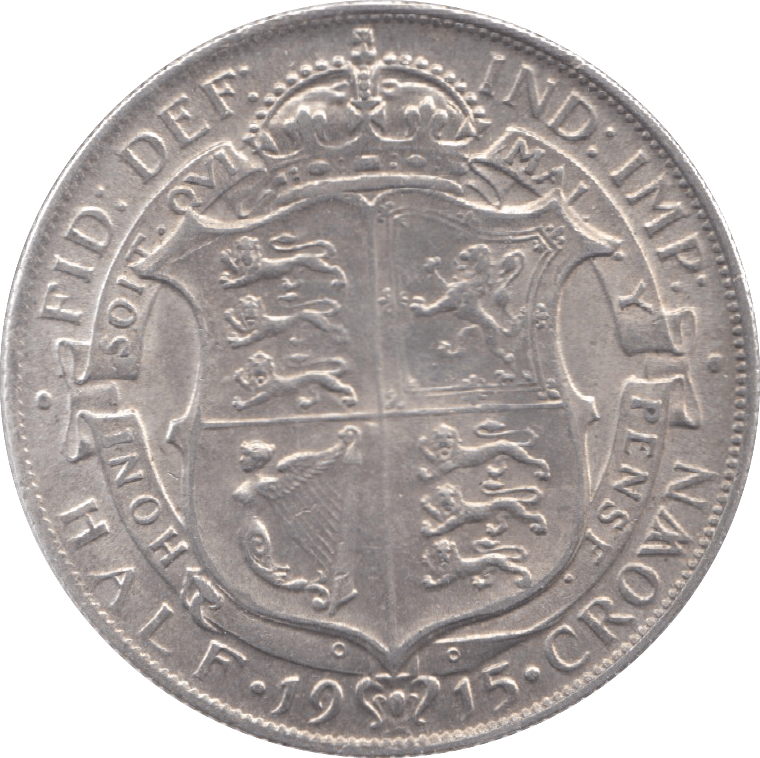 1915 HALFCROWN ( EF ) 6 - Halfcrown - Cambridgeshire Coins