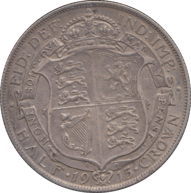 1915 HALFCROWN ( EF ) 8 - Halfcrown - Cambridgeshire Coins