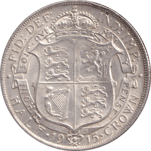 1915 HALFCROWN ( EF ) - Halfcrown - Cambridgeshire Coins