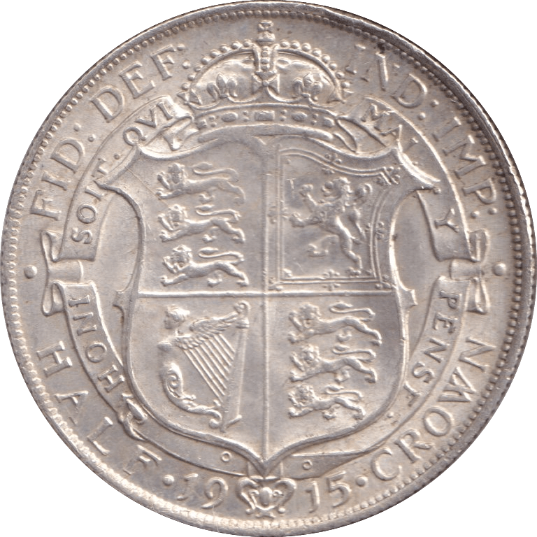 1915 HALFCROWN ( EF ) - Halfcrown - Cambridgeshire Coins