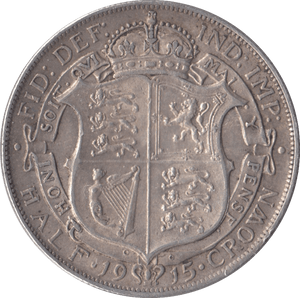 1915 HALFCROWN ( EF ) - Halfcrown - Cambridgeshire Coins