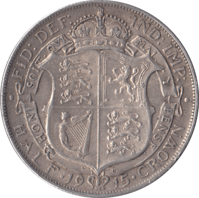 1915 HALFCROWN ( EF ) - Halfcrown - Cambridgeshire Coins