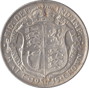 1915 HALFCROWN ( EF ) - HALFCROWN - Cambridgeshire Coins
