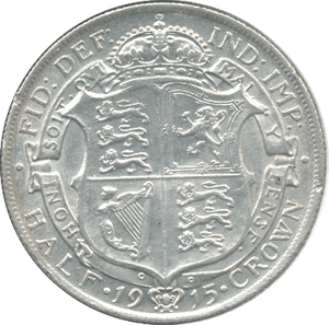 1915 HALFCROWN ( GEF ) - Halfcrown - Cambridgeshire Coins