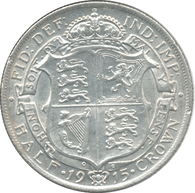1915 HALFCROWN ( GEF ) - Halfcrown - Cambridgeshire Coins