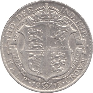 1915 HALFCROWN ( GVF ) 14 - Halfcrown - Cambridgeshire Coins