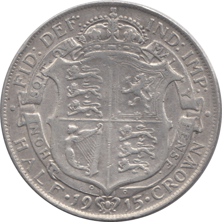1915 HALFCROWN ( GVF ) 3 - Halfcrown - Cambridgeshire Coins