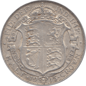 1915 HALFCROWN ( GVF ) 3 - Halfcrown - Cambridgeshire Coins