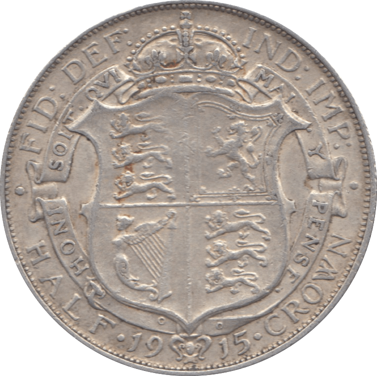 1915 HALFCROWN ( GVF ) 3 - Halfcrown - Cambridgeshire Coins