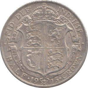 1915 HALFCROWN ( GVF ) 6 - Halfcrown - Cambridgeshire Coins