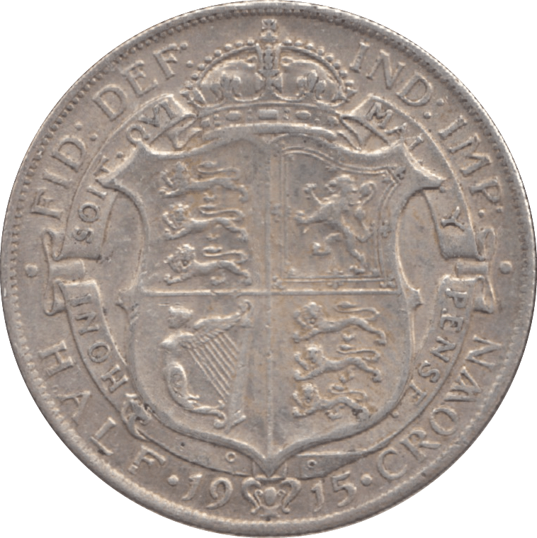 1915 HALFCROWN ( GVF ) 6 - Halfcrown - Cambridgeshire Coins