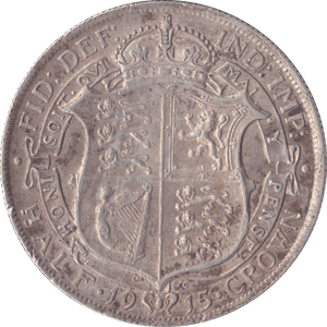 1915 HALFCROWN ( GVF ) - Halfcrown - Cambridgeshire Coins