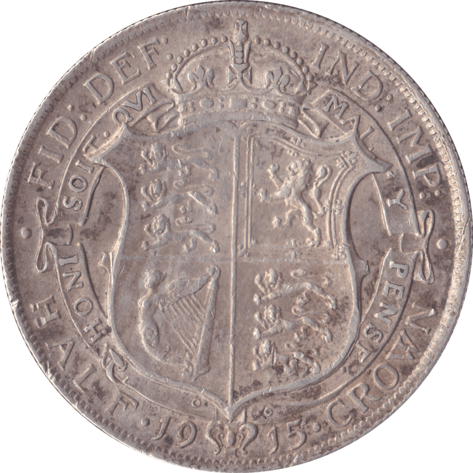 1915 HALFCROWN ( GVF ) - Halfcrown - Cambridgeshire Coins