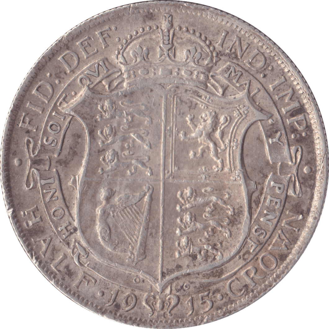 1915 HALFCROWN ( GVF ) - Halfcrown - Cambridgeshire Coins