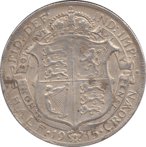 1915 HALFCROWN ( GVF ) - Halfcrown - Cambridgeshire Coins
