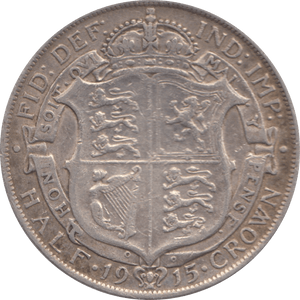 1915 HALFCROWN ( VF ) 5 - Halfcrown - Cambridgeshire Coins