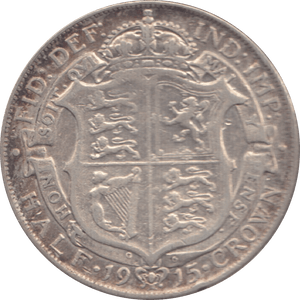 1915 HALFCROWN ( VF ) 6 - Halfcrown - Cambridgeshire Coins