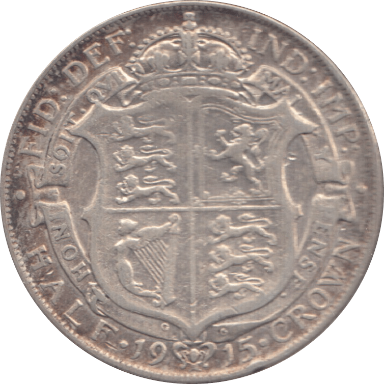 1915 HALFCROWN ( VF ) 6 - Halfcrown - Cambridgeshire Coins