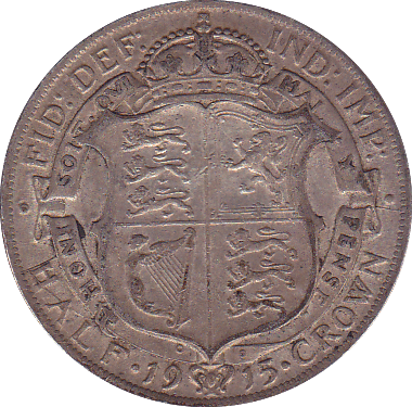 1915 HALFCROWN ( VF ) B - Halfcrown - Cambridgeshire Coins