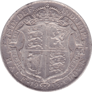 1915 HALFCROWN ( VF ) C - Halfcrown - Cambridgeshire Coins