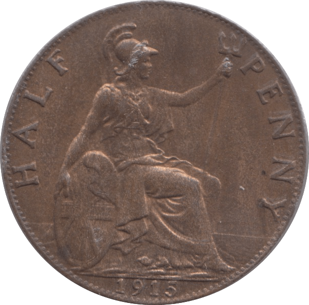 1915 HALFPENNY ( UNC ) - Halfpenny - Cambridgeshire Coins