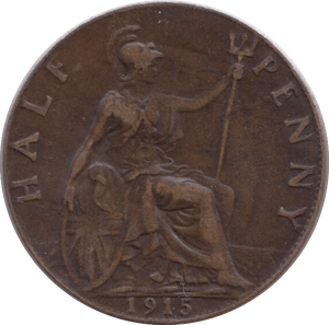 1915 HALFPENNY ( VF ) - HALFPENNY - Cambridgeshire Coins