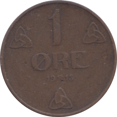 1915 ONE ORE NORWAY - WORLD COINS - Cambridgeshire Coins