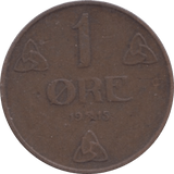 1915 ONE ORE NORWAY - WORLD COINS - Cambridgeshire Coins