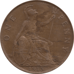 1915 PENNY 1 ( EF ) 9 - Penny - Cambridgeshire Coins
