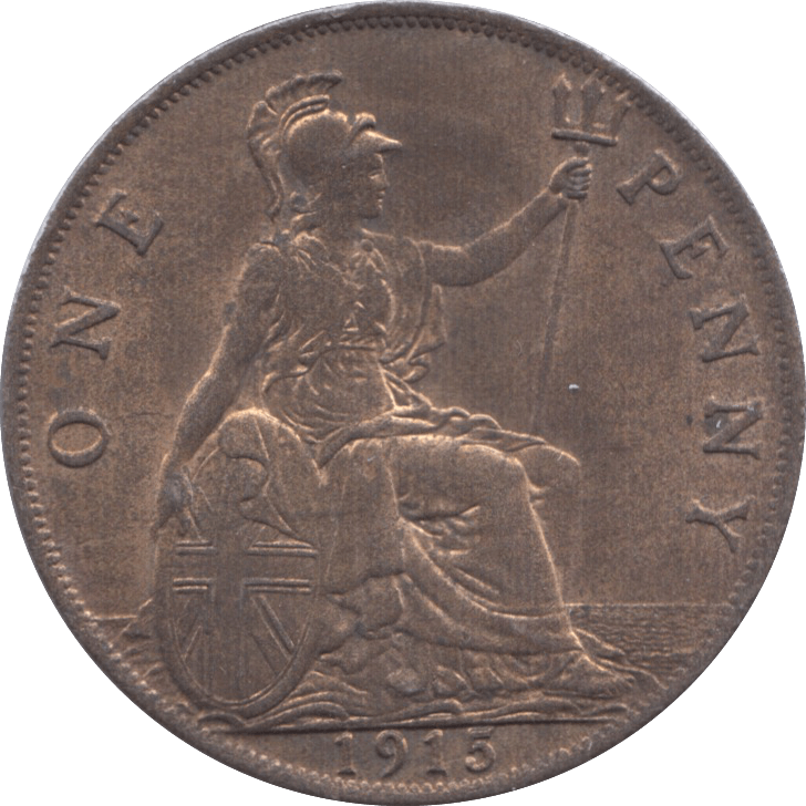1915 PENNY ( UNC ) 2 - Penny - Cambridgeshire Coins