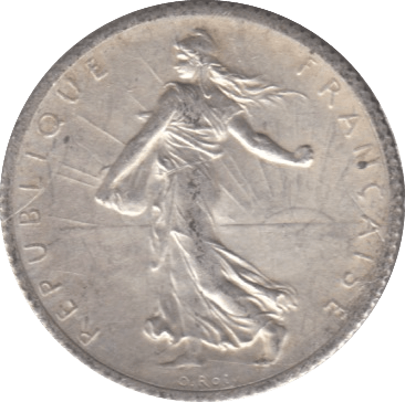 1915 SILVER 1 FRANC FRANCE - SILVER WORLD COINS - Cambridgeshire Coins