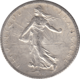 1915 SILVER 1 FRANC FRANCE - SILVER WORLD COINS - Cambridgeshire Coins