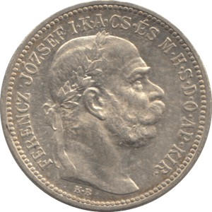 1915 SILVER AUSTROHUNGARIAN ONE KORONA - WORLD SILVER COINS - Cambridgeshire Coins