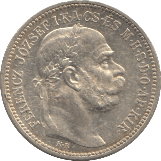 1915 SILVER AUSTROHUNGARIAN ONE KORONA - WORLD SILVER COINS - Cambridgeshire Coins