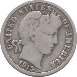 1915 SILVER DIME USA - SILVER WORLD COINS - Cambridgeshire Coins