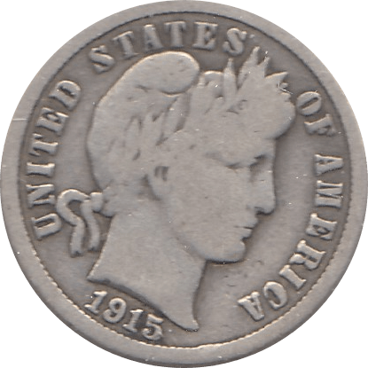 1915 SILVER DIME USA - SILVER WORLD COINS - Cambridgeshire Coins