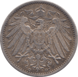 1915 SILVER GERMAN 1 MARK - SILVER WORLD COINS - Cambridgeshire Coins