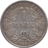 1915 SILVER GERMAN 1 MARK - SILVER WORLD COINS - Cambridgeshire Coins