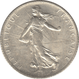 1915 SILVER ONE FRANC FRANCE ( UNC ) - SILVER WORLD COINS - Cambridgeshire Coins
