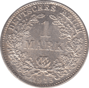 1915 SILVER ONE MARK GERMANY - SILVER WORLD COINS - Cambridgeshire Coins