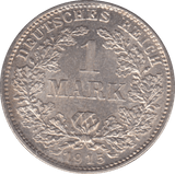 1915 SILVER ONE MARK GERMANY - SILVER WORLD COINS - Cambridgeshire Coins